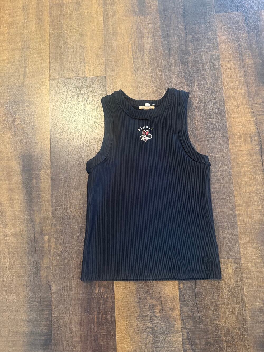 Albion Fit Disney Minnie Mouse Ribbed Tank Top Black Small